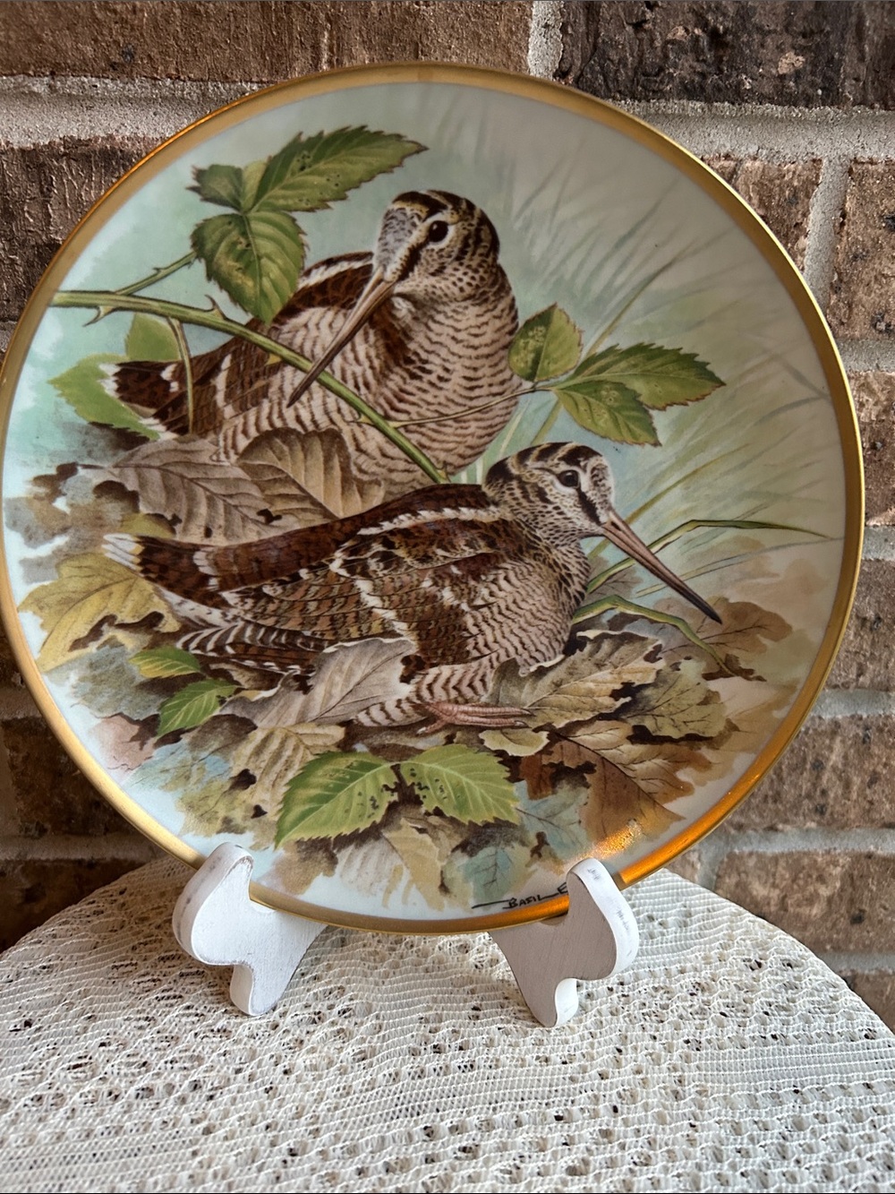 1979 Franklin Porcelain Gamebids of the world by Basil Eden.  Woodcock